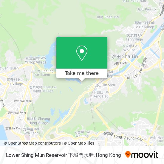 Lower Shing Mun Reservoir 下城門水塘 map