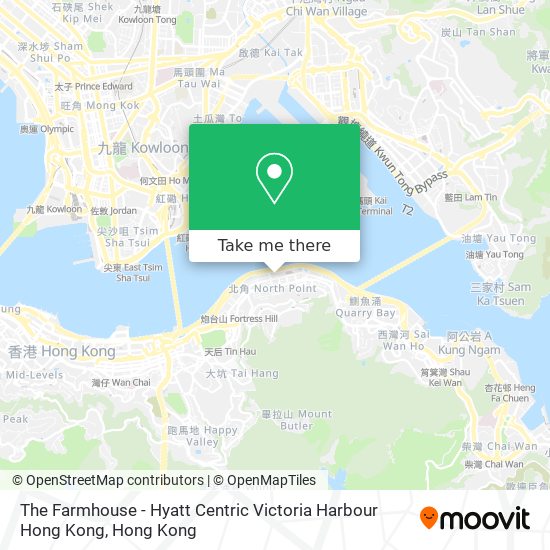 The Farmhouse - Hyatt Centric Victoria Harbour Hong Kong map