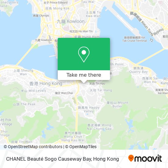 CHANEL Beauté Sogo Causeway Bay map