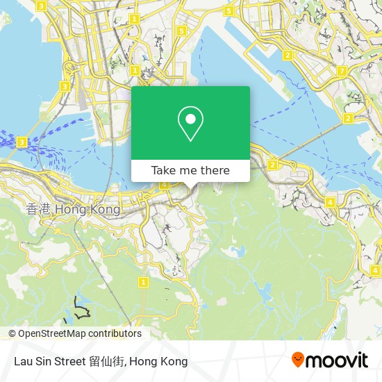 Lau Sin Street 留仙街 map