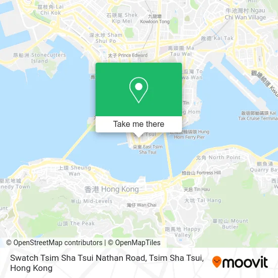 Swatch Tsim Sha Tsui Nathan Road, Tsim Sha Tsui地圖