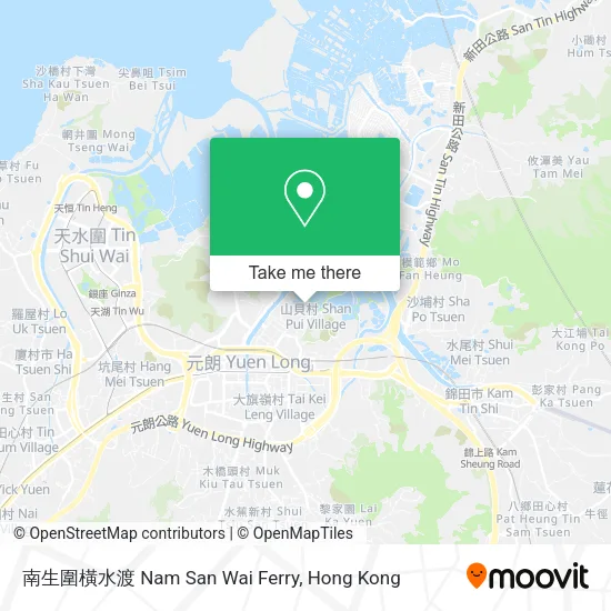 南生圍橫水渡 Nam San Wai Ferry地圖