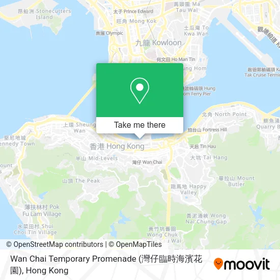 Wan Chai Temporary Promenade (灣仔臨時海濱花園)地圖