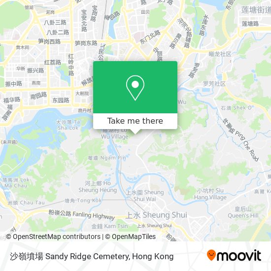 沙嶺墳場 Sandy Ridge Cemetery map