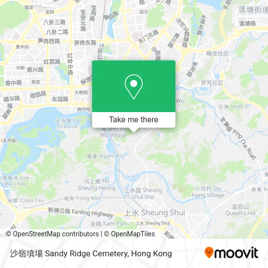 沙嶺墳場 Sandy Ridge Cemetery地圖