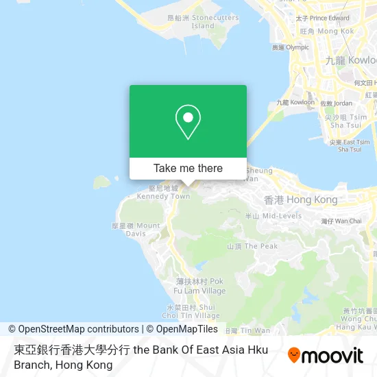 東亞銀行香港大學分行 the Bank Of East Asia Hku Branch地圖