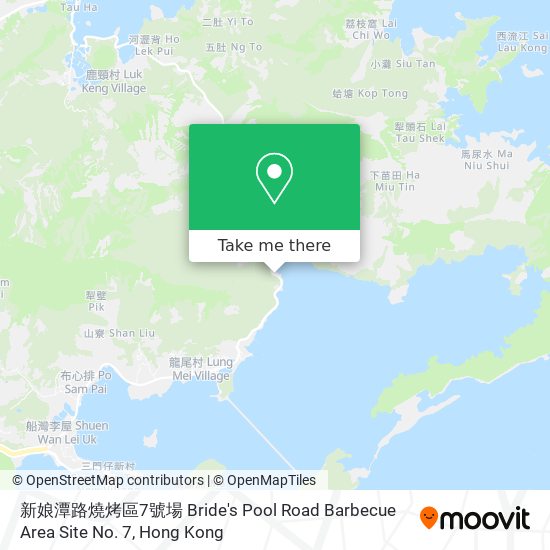新娘潭路燒烤區7號場 Bride's Pool Road Barbecue Area Site No. 7地圖