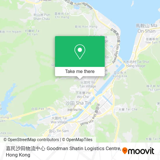 嘉民沙田物流中心 Goodman Shatin Logistics Centre map