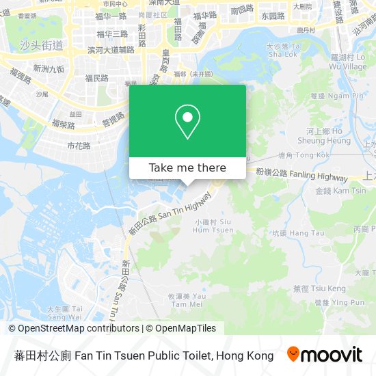 蕃田村公廁 Fan Tin Tsuen Public Toilet map