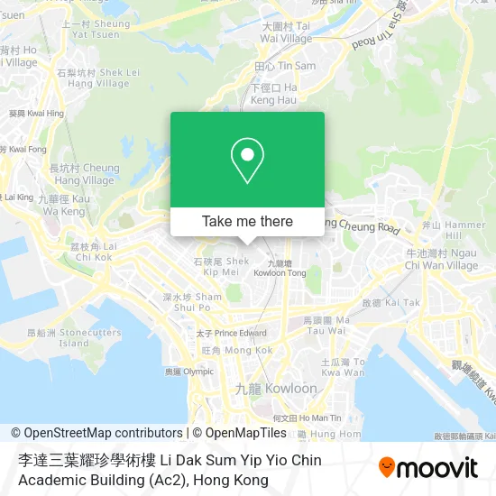 李達三葉耀珍學術樓 Li Dak Sum Yip Yio Chin Academic Building (Ac2) map