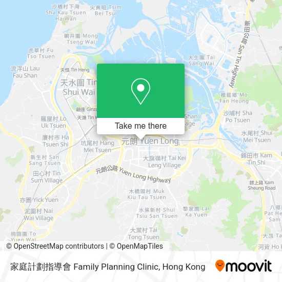家庭計劃指導會 Family Planning Clinic map
