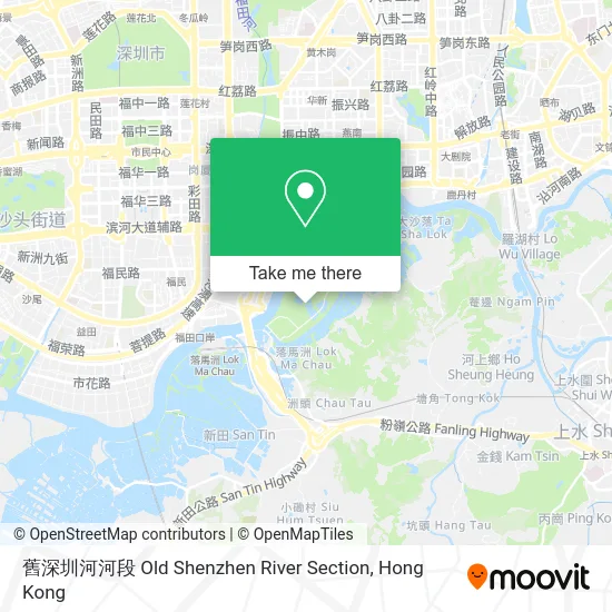 舊深圳河河段 Old Shenzhen River Section map