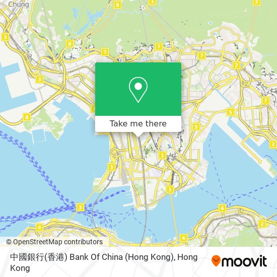 中國銀行(香港) Bank Of China (Hong Kong) map