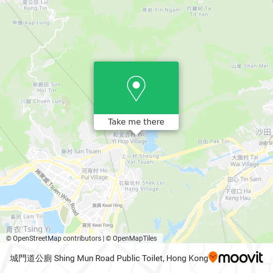 城門道公廁 Shing Mun Road Public Toilet map