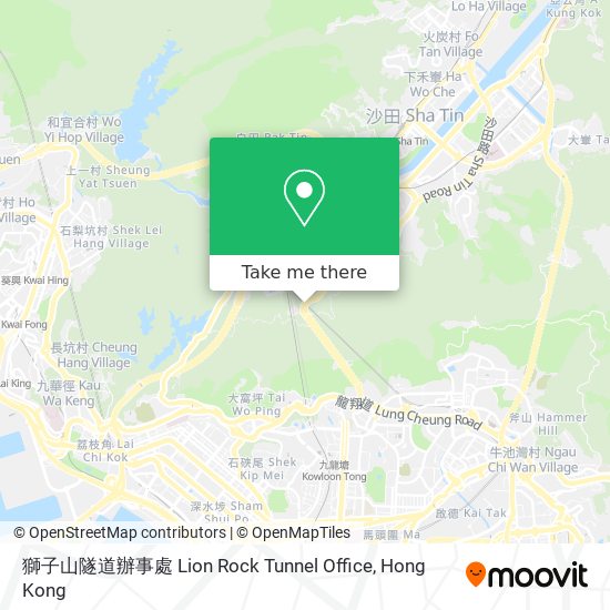 獅子山隧道辦事處 Lion Rock Tunnel Office map