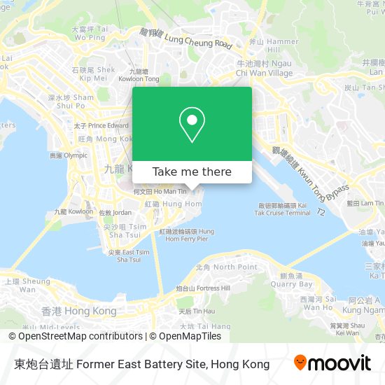 東炮台遺址 Former East Battery Site map