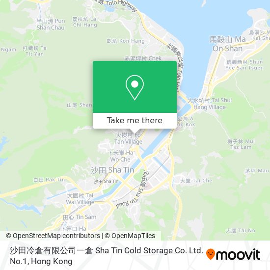 沙田冷倉有限公司一倉 Sha Tin Cold Storage Co. Ltd. No.1 map