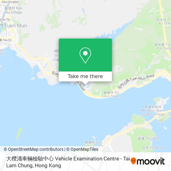 大欖涌車輛檢驗中心 Vehicle Examination Centre - Tai Lam Chung map