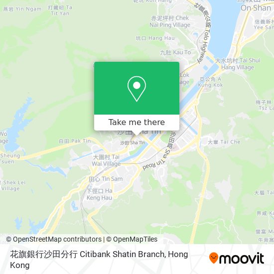 花旗銀行沙田分行 Citibank Shatin Branch map