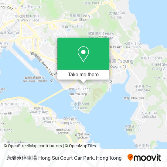 康瑞苑停車場 Hong Sui Court Car Park map