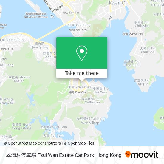 翠灣村停車場 Tsui Wan Estate Car Park map