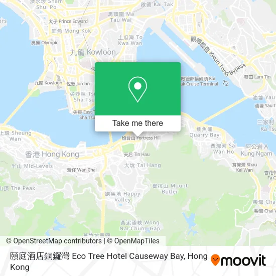頤庭酒店銅鑼灣 Eco Tree Hotel Causeway Bay地圖