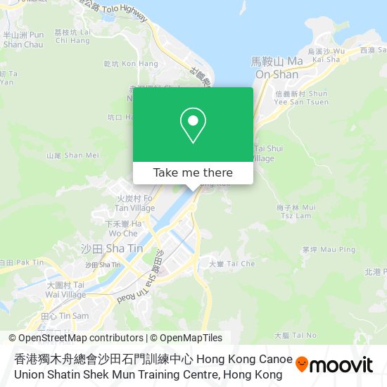 香港獨木舟總會沙田石門訓練中心 Hong Kong Canoe Union Shatin Shek Mun Training Centre map