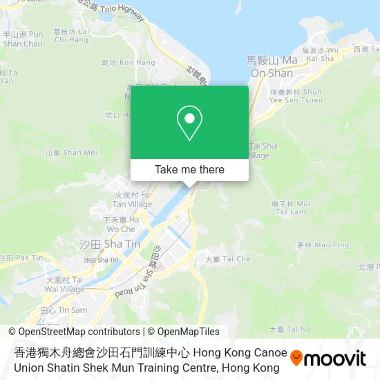 香港獨木舟總會沙田石門訓練中心 Hong Kong Canoe Union Shatin Shek Mun Training Centre地圖