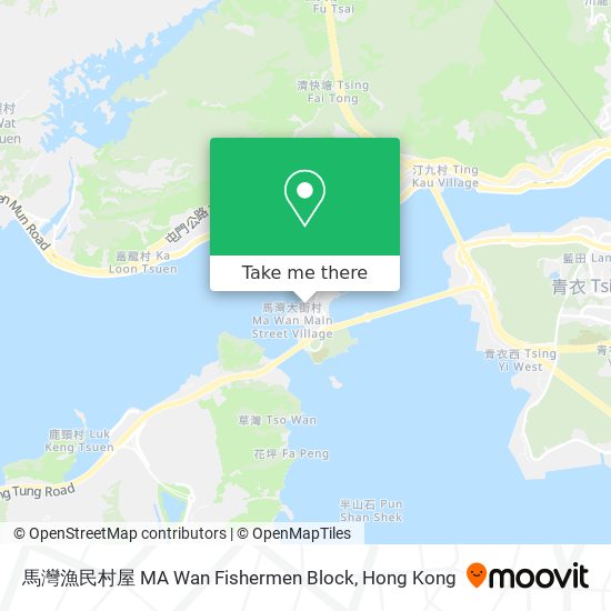 馬灣漁民村屋 MA Wan Fishermen Block map