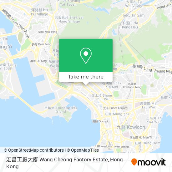 宏昌工廠大廈 Wang Cheong Factory Estate map