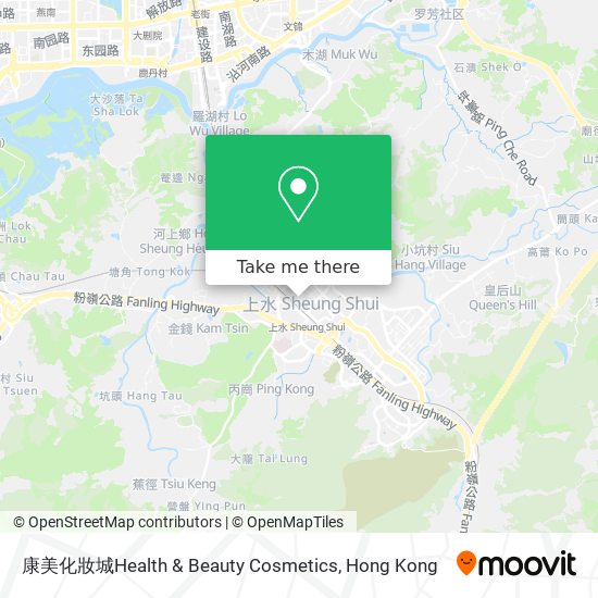 康美化妝城Health & Beauty Cosmetics map