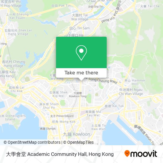 大學會堂 Academic Community Hall map