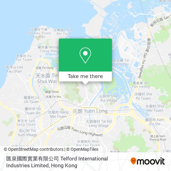 匯泉國際實業有限公司 Telford International Industries Limited map