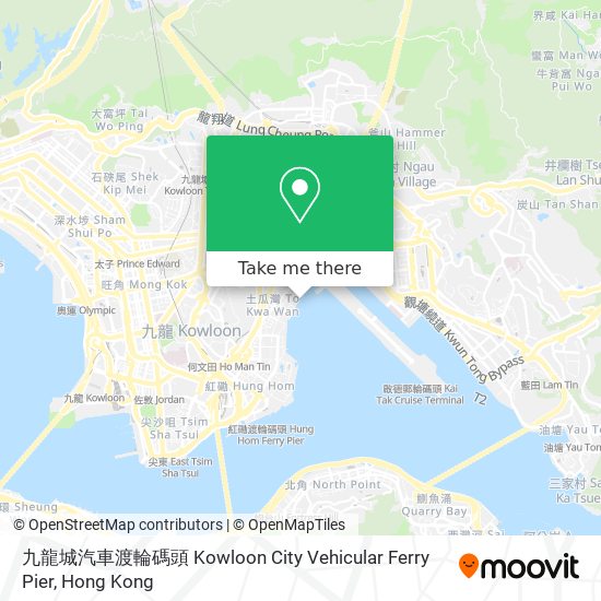 九龍城汽車渡輪碼頭 Kowloon City Vehicular Ferry Pier map