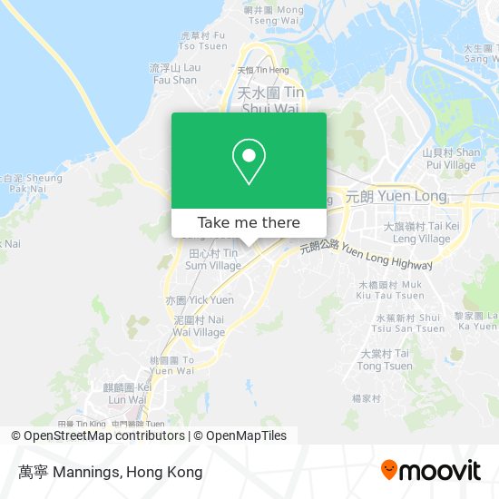 萬寧 Mannings map