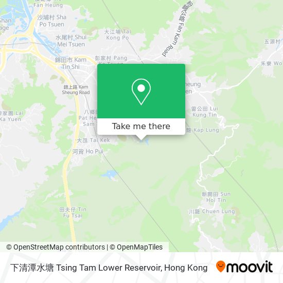 下清潭水塘 Tsing Tam Lower Reservoir地圖