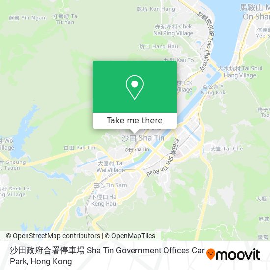沙田政府合署停車場 Sha Tin Government Offices Car Park map