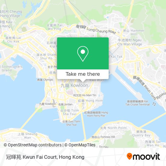 冠暉苑 Kwun Fai Court map