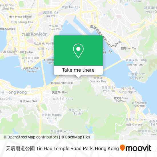 天后廟道公園 Tin Hau Temple Road Park map