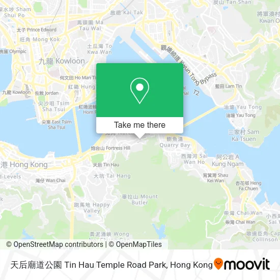 天后廟道公園 Tin Hau Temple Road Park map