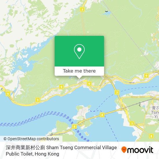 深井商業新村公廁 Sham Tseng Commercial Village Public Toilet map
