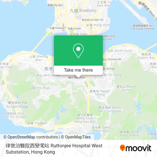 律敦治醫院西變電站 Ruttonjee Hospital West Substation map