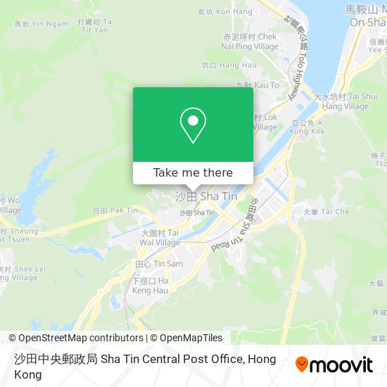 沙田中央郵政局 Sha Tin Central Post Office map