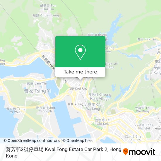 葵芳邨2號停車場 Kwai Fong Estate Car Park 2 map