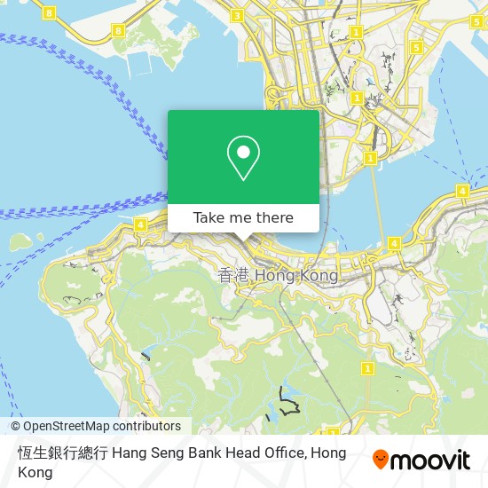 恆生銀行總行 Hang Seng Bank Head Office map