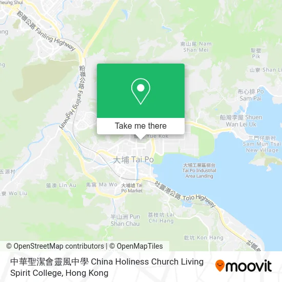 中華聖潔會靈風中學 China Holiness Church Living Spirit College map
