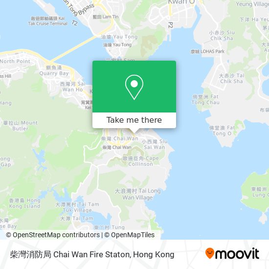 柴灣消防局 Chai Wan Fire Staton map