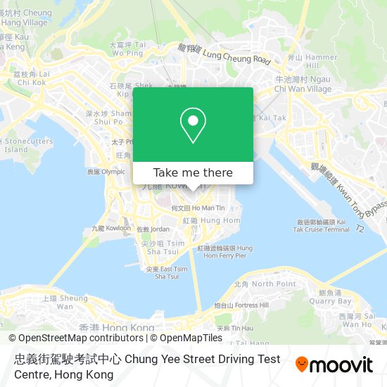 忠義街駕駛考試中心 Chung Yee Street Driving Test Centre map