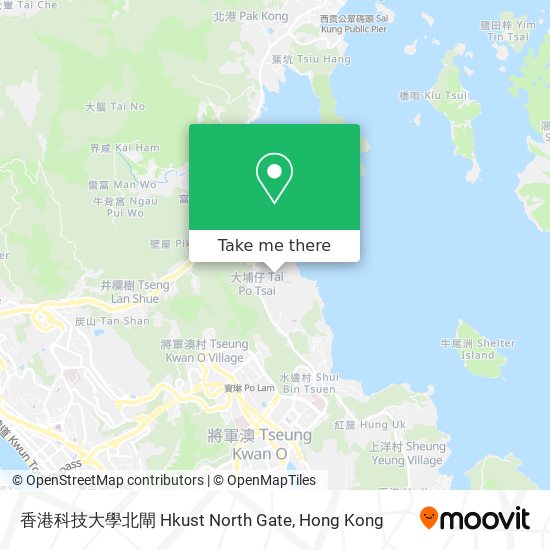 香港科技大學北閘 Hkust North Gate map