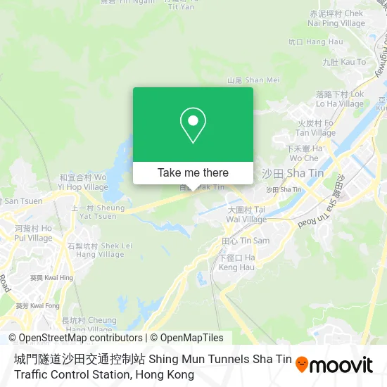 城門隧道沙田交通控制站 Shing Mun Tunnels Sha Tin Traffic Control Station map